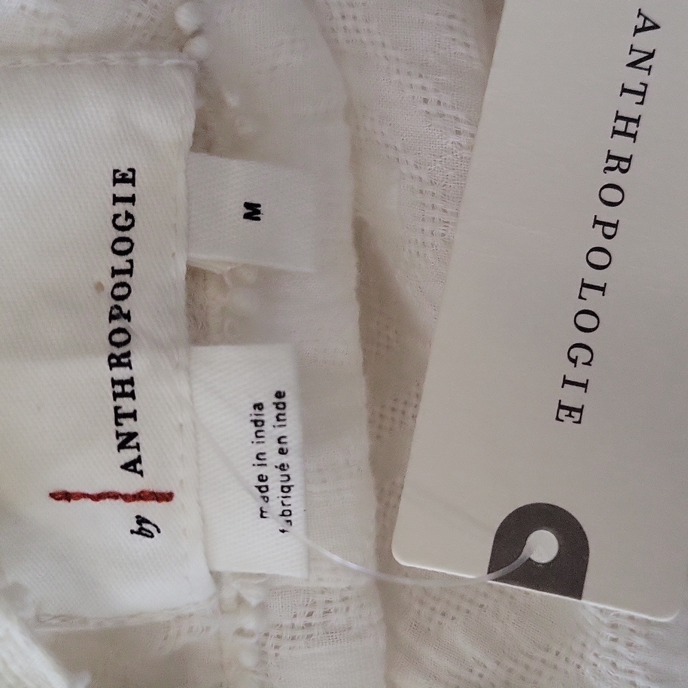 White", Gauze texture", Tank Style sheer dress/cover up" By "Anthropologie" ๐ค - Picture 13 of 17